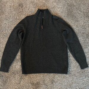Bonobos Gray Quarter-Zip Sweater L